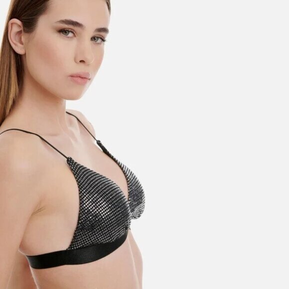 NWT Sugarfree metallic accent triangle bikini top & bikini bottom set - Picture 4 of 15